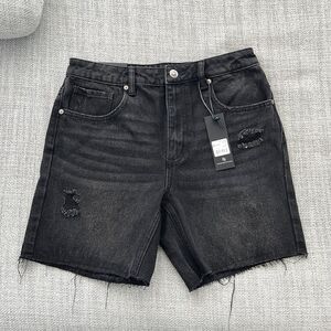 Numero‎ Jean Shorts Womens Size 27 Black Tulum High Rise Relaxed Fit